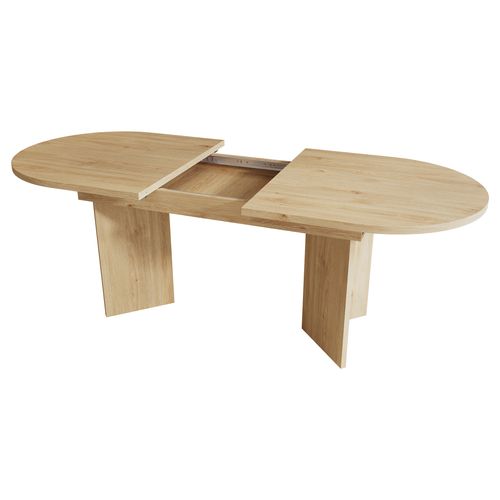 Table à Manger Extensible 120/160 X 80cm Imitation Chêne