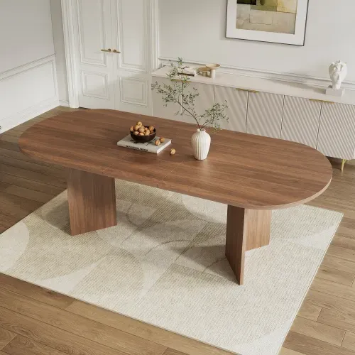 Table à Manger Extensible 160/200 X 90cm Marron