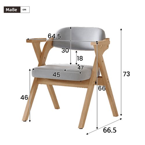 Lot De 2 Chaises En Bois Massif Avec Pliantes Avec Coussins En Velours Gris