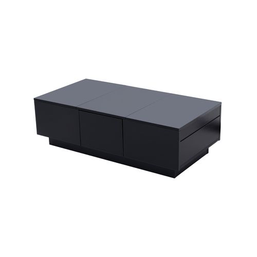 Table Basse Avec 1 Tiroir Et 2 Bureau Extensible Noir