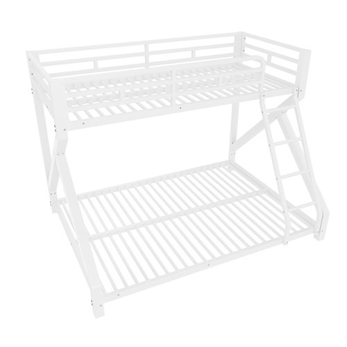 Lit Superposé 90 X 200 Cm + 140 X 200 Cm Avec LED En Fer Blanc