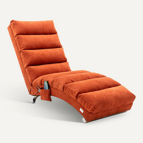 Fauteuil relax Massant Avec Dossier 140°-capacité 250 Kg-orange