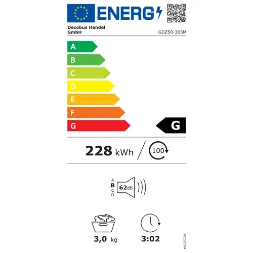 Mini Sèche-linge à Évacuation 3 Kg – Compact Et Pratique Blanc