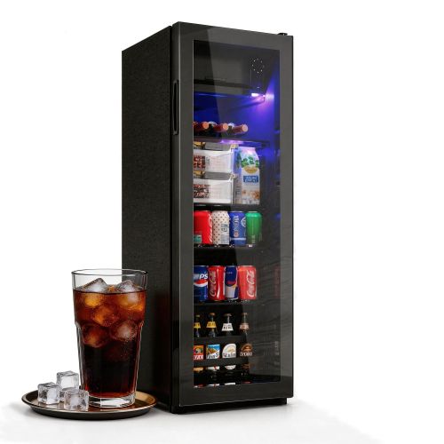 Réfrigérateur 128l Silencieux-mini Bar 2 Zones-94 Canettes(330ml)-classe E-noir