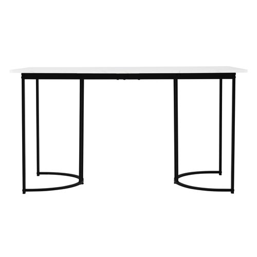 Table à Manger 140 X 80 Cm Avec Pieds En Métal Noir