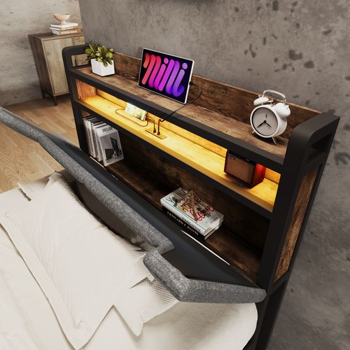 Lit Enfant 90 X 200 Cm Avec Chargement USB, LED Et 1 Tiroir