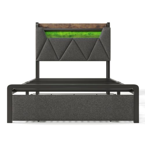 Lit Enfant 90 X 200 Cm Avec Chargement USB, LED Et 1 Tiroir