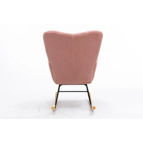 Fauteuil à Bascule Chaise à Bascule Rocking Chair Fauteuil Relax Teddy Rose
