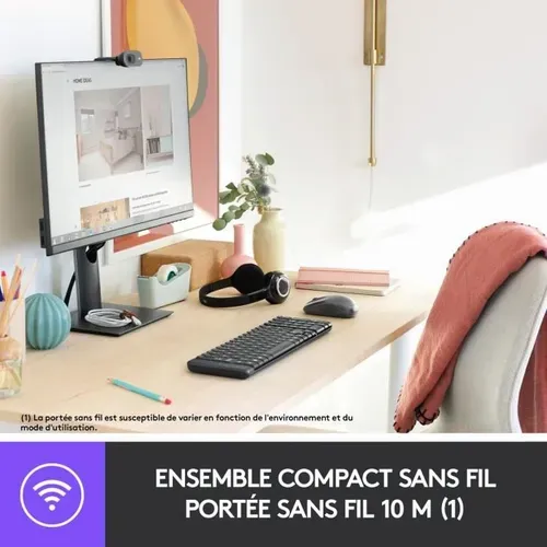 Ensemble Clavier Souris Mk220 - Azerty - Sans Fil