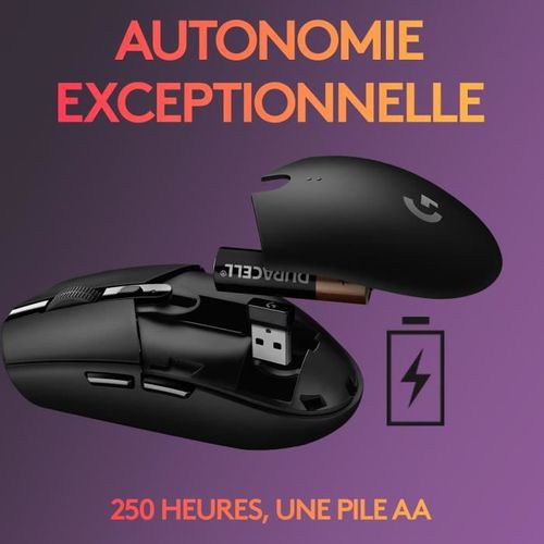 Souris Gamer - Sans Fil - G305 Lightspeed - Noir