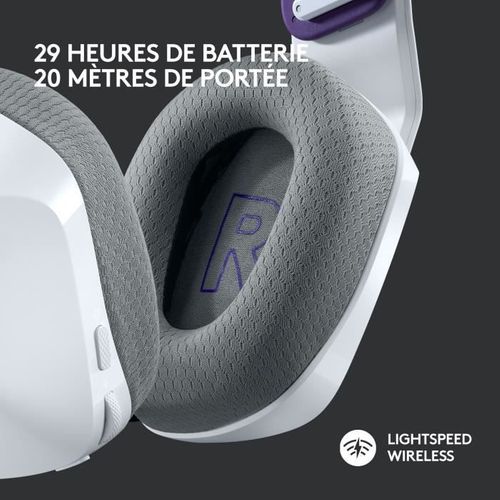 Casque Gamer - Sans Fil - G733 Lightspeed - Ps5, PS4, PC, Mac - Blanc