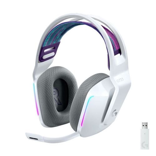 Casque Gamer - Sans Fil - G733 Lightspeed - Ps5, PS4, PC, Mac - Blanc