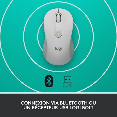 Souris - Sans Fil - Signature M650 L - Blanc - Droitier