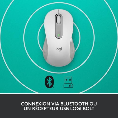 Souris Sans Fil Signature M650 L - Gauche - Pour Mains Larges, Silencieuse, Bluetooth
