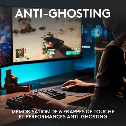 Clavier Gamer - Filaire - G413 Tkl Se - Rétroéclairé - Azerty - Noir