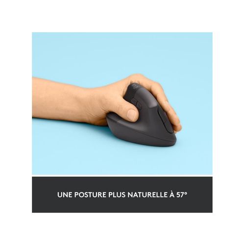 Souris Ergonomique - Sans Fil - Lift - Gaucher - Graphite