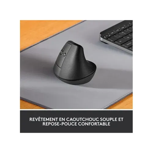 Souris Ergonomique - Sans Fil - Lift - Gaucher - Graphite