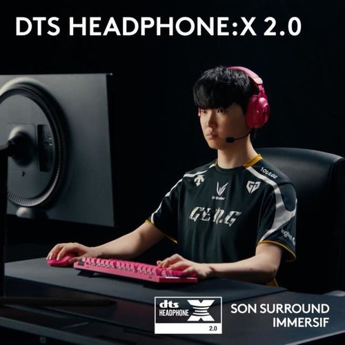 Casque Gaming Pro X 2 Lightspeed Sans Fil - Rose, 50 Mm Graphène