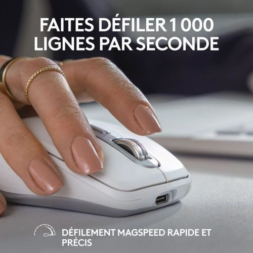 Souris Logitech Mx Anywhere 3s - Compacte - Defilement Rapide - Suivi Toute Surface En 8k Dpi - Rose