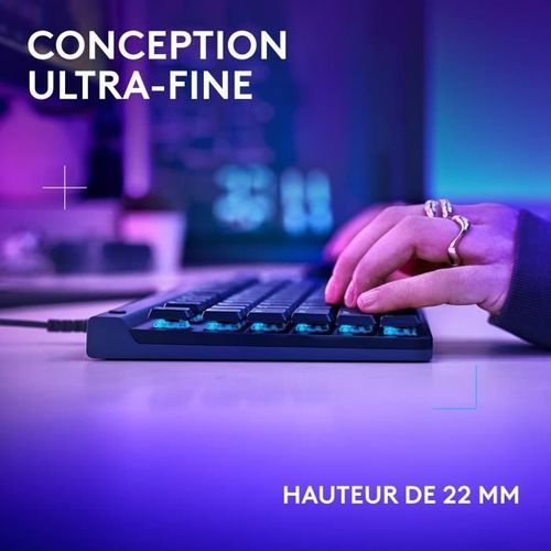 Clavier Gamer - Filaire - Logitech G - G515 Tkl -  Mécanique - Rgb - Azerty - Noir
