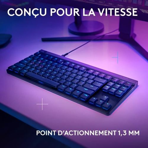 Clavier Gamer - Filaire - Logitech G - G515 Tkl -  Mécanique - Rgb - Azerty - Noir