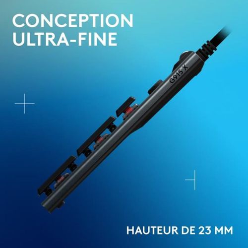 Clavier Gamer - Filaire - Logitech G - G915 X - Switch Tactile - Azerty - Noir