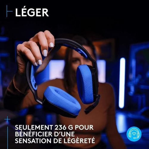 Casque Gamer - Sans Fil - Logitech G - G535 Lightspeed - PC Et Ps5 - Noir/bleu