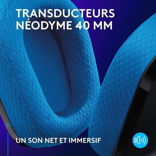 Casque Gamer - Sans Fil - Logitech G - G535 Lightspeed - PC Et Ps5 - Noir/bleu