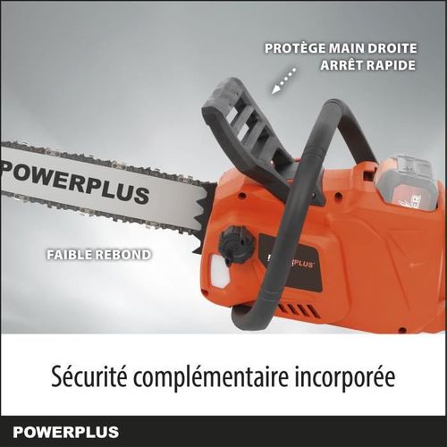 Powerplus Tronçonneuse à Batterie Powdpg7576 - 40 V - Guide De 350 Mm - Sans Batterie Ni Chargeur