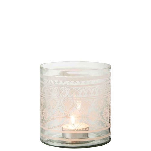 Photophore Design "verre Motifs" 16cm Transparent