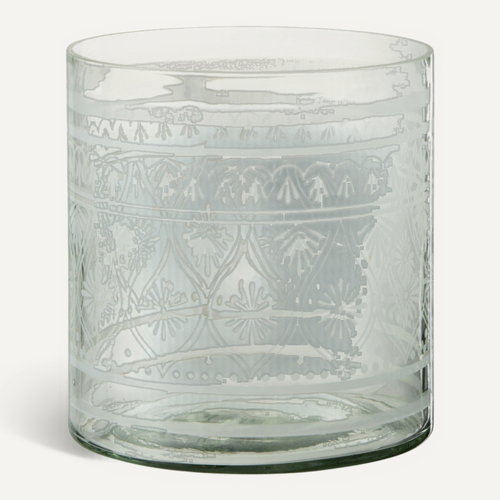 Photophore Design "verre Motifs" 16cm Transparent