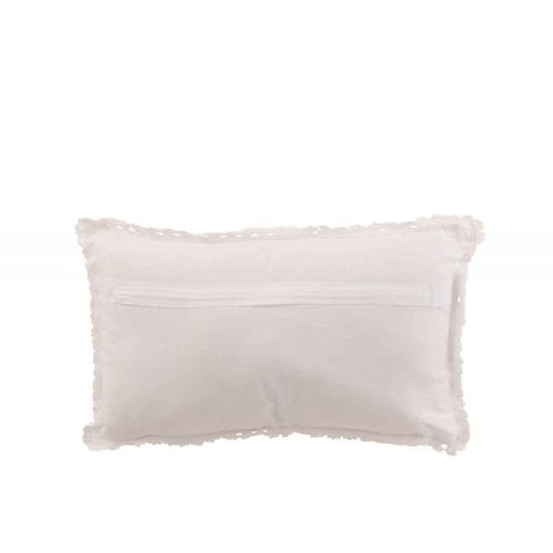 Coussin Artisanal Français Dentelle Du Puy - Création S. Raisonnier - Blanc Rose 40cm
