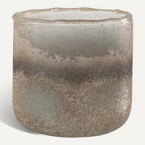 Photophore Design En Verre "camille" 14cm Rose