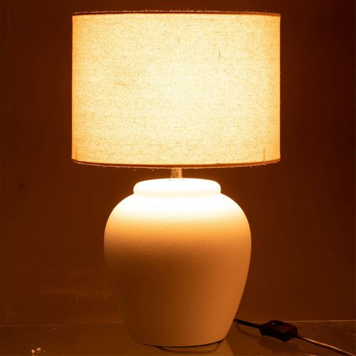 Lampe à Poser En Céramique "méli" 48cm Blanc