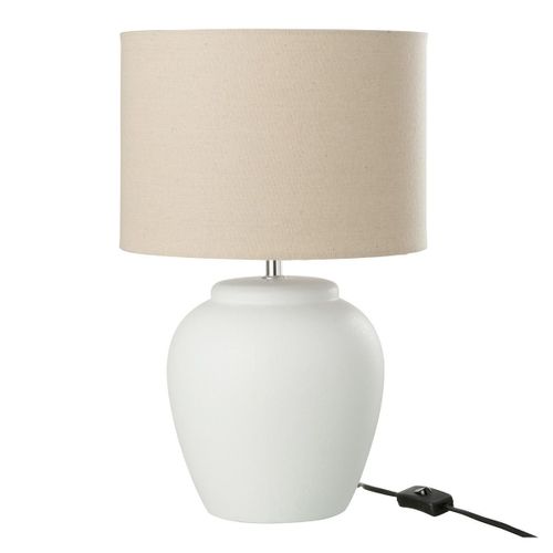 Lampe à Poser En Céramique "méli" 48cm Blanc
