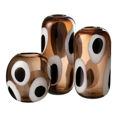 Vase Design En Verre "izzy" 37cm Marron