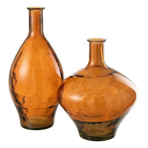 VASE MURANO VERRE NOIR / MARRON SMALL 24 cm