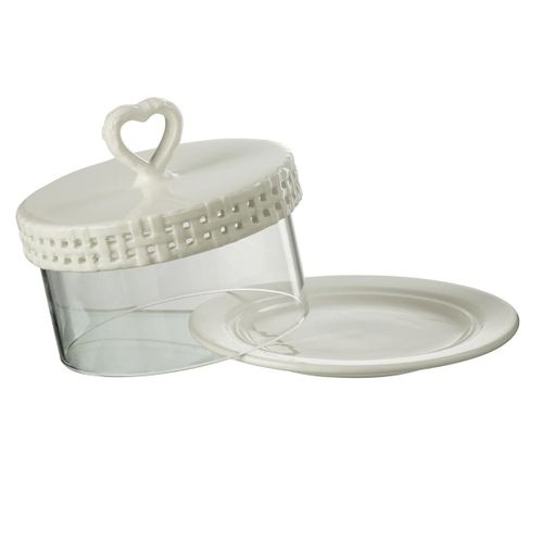 Plat à Gâteaux En Céramique "vercer" 16cm Blanc