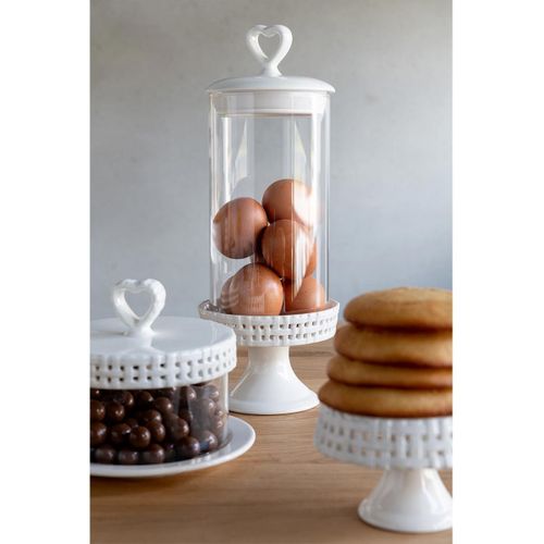 Plat à Gâteaux En Céramique "vercer" 16cm Blanc