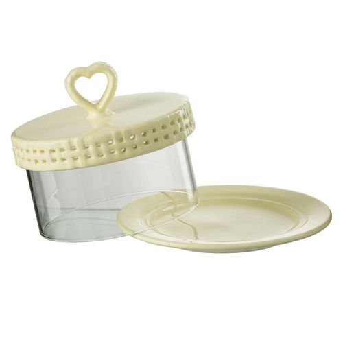 Plat à Gâteaux En Céramique "vercer" 16cm Jaune