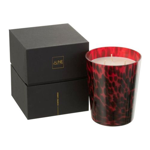 Bougie Parfumée "noa" 16cm Bois De Santal Rouge
