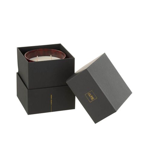 Bougie Parfumée "noa" 16cm Bois De Santal Rouge