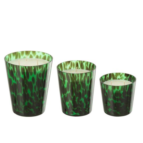 Bougie Parfumée "noa" 16cm Bois De Santal Vert