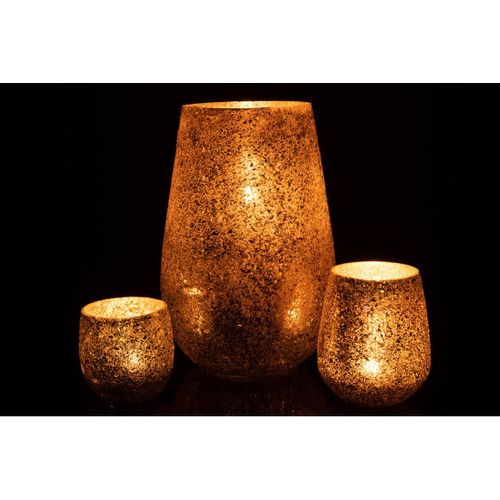 Photophore éclat De Verre "tom" 12cm Or