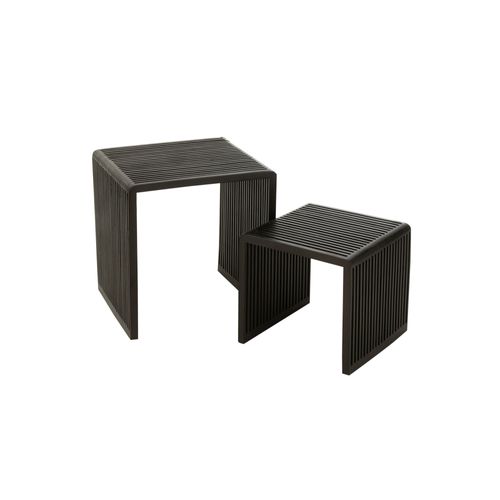 Tables Basses Gigognes Carrées En Teck Recyclé L50 (set De 2) - Osaka
