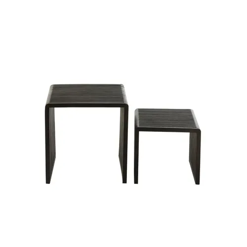 Tables Basses Gigognes Carrées En Teck Recyclé L50 (set De 2) - Osaka