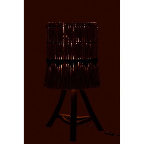 Abat-jour Déco "black Lombok" 42cm Naturel