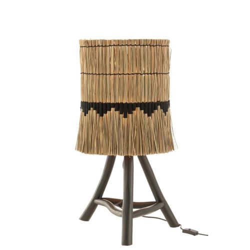 Abat-jour Déco "black Lombok" 42cm Naturel