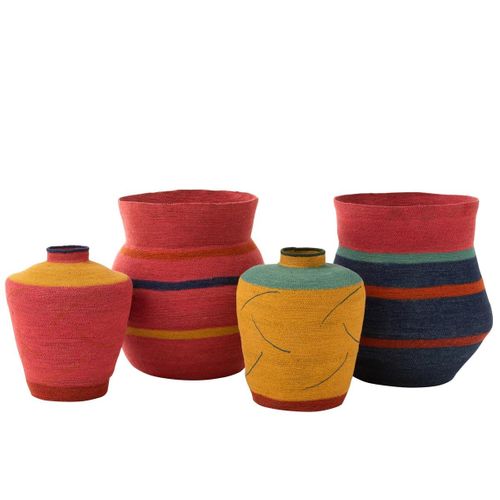 Panier Design Lignes "african Desire" 51cm Rose