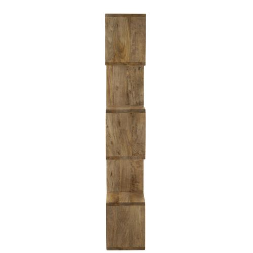 Bibliothèque En Bois "lattes Verticales" 180cm Naturel